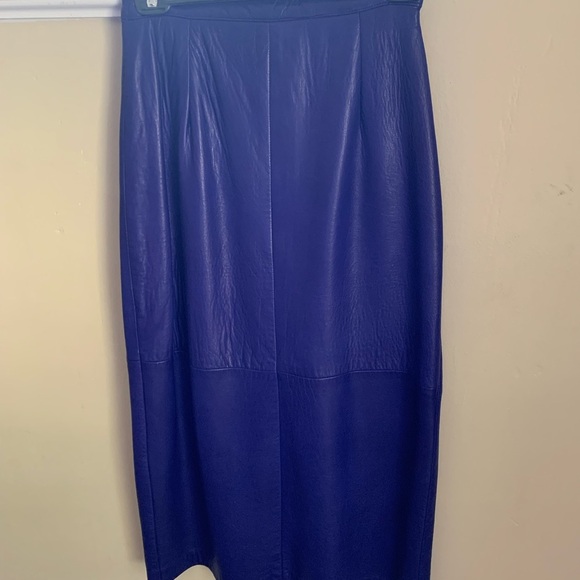 Vintage DANIER | Retro 80’s Canada Genuine Leather Skirt & Jacket // Purple Gold - Picture 5 of 5